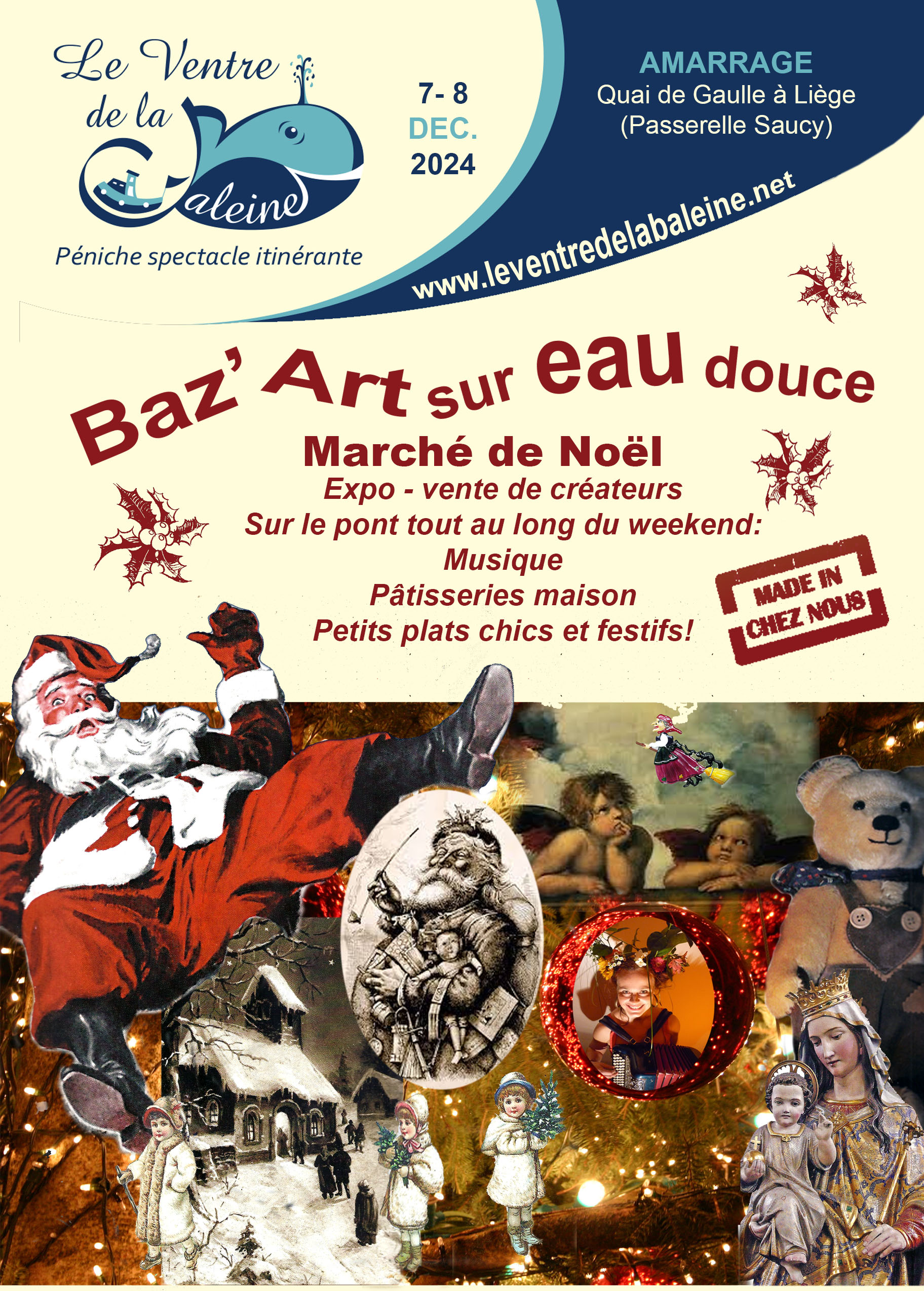 Baz’art  sur eau douce: Marché de créateurs à l’occasion des fêtes de Noël 2024